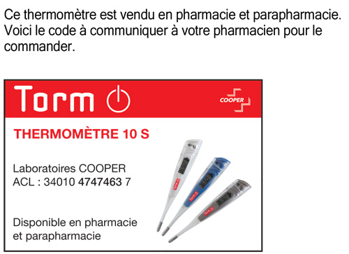 Thermomètre électronique médical - Edition Spéciale - Torm